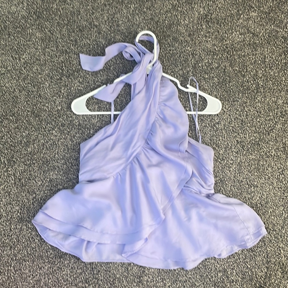 Purple tie top (medium) - DO+BE